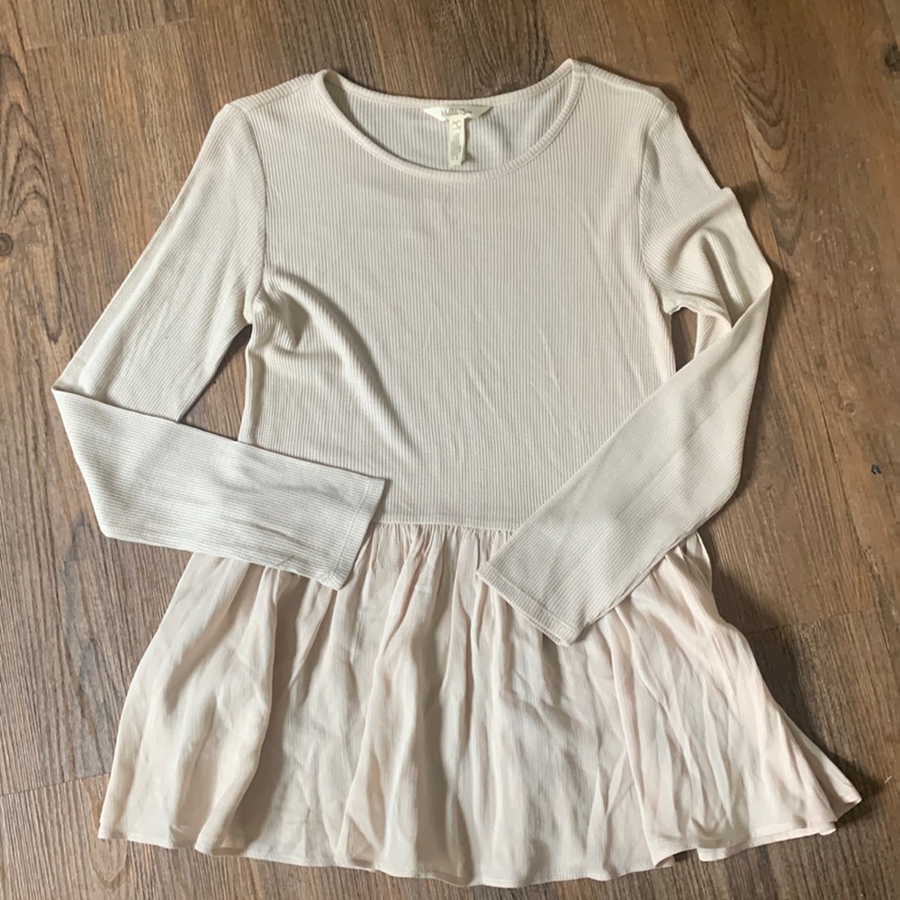 NWOT Cream Long Sleeve Matilda Jane Top